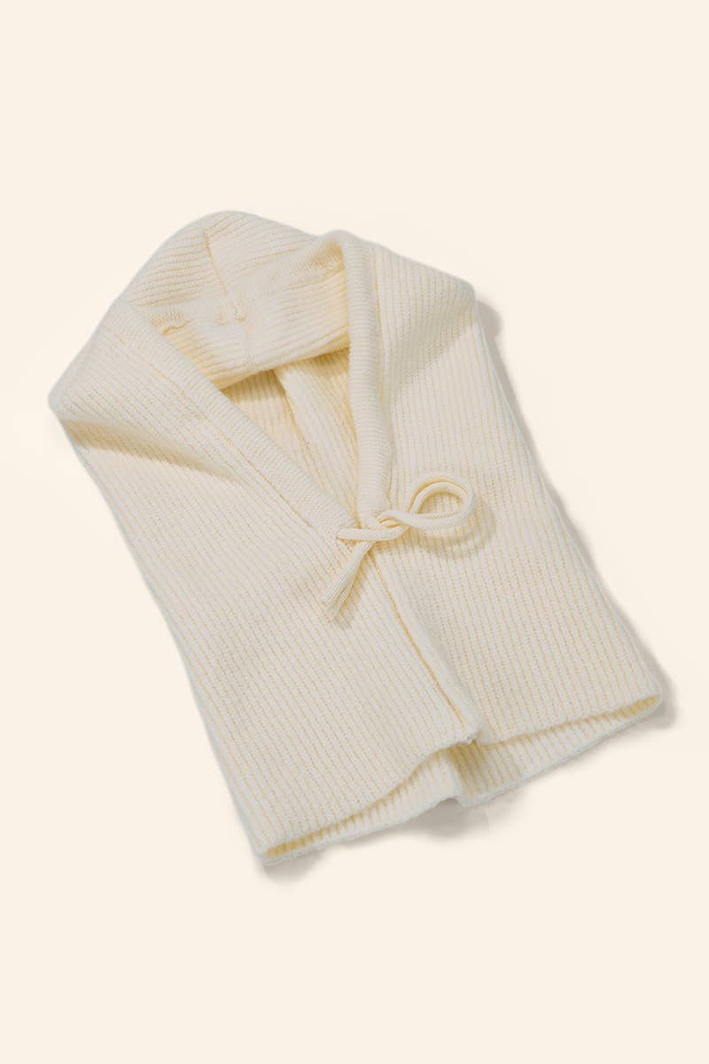 Wool tie-up balaclava MJ001DF