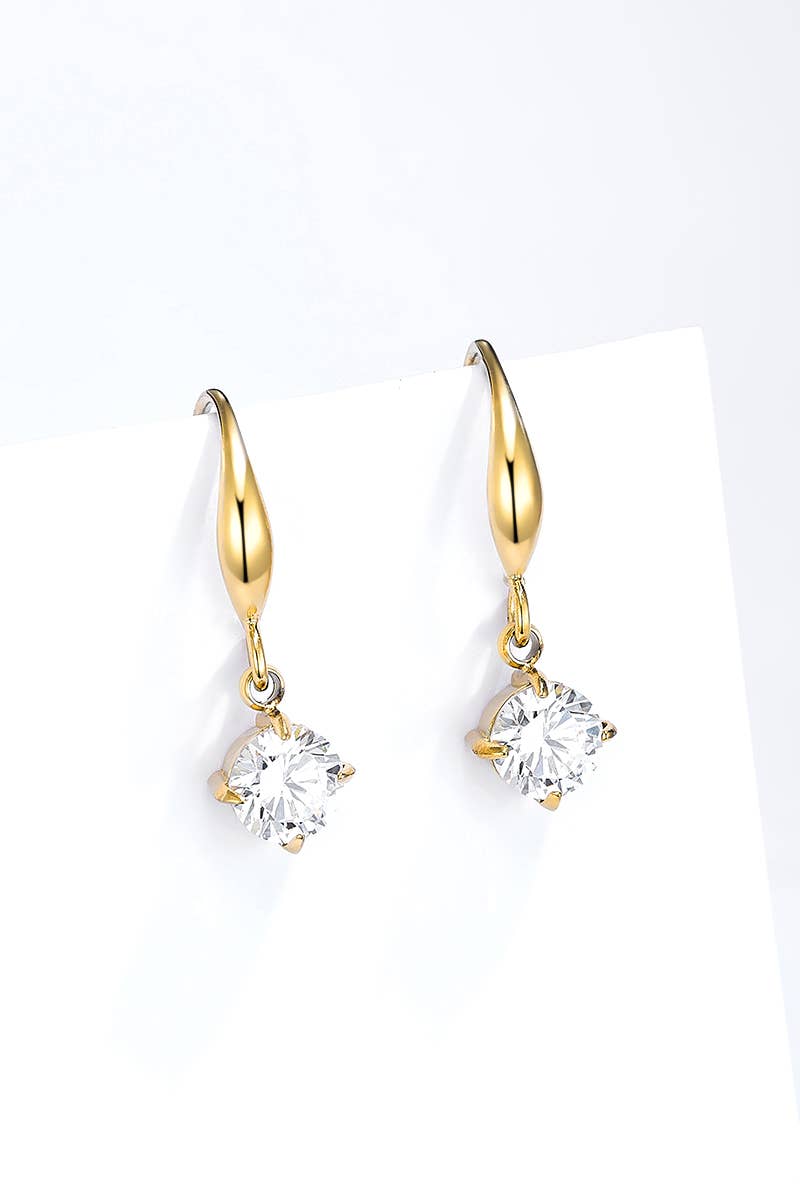 Boucles d'oreilles en acier inoxydable 124AQ394