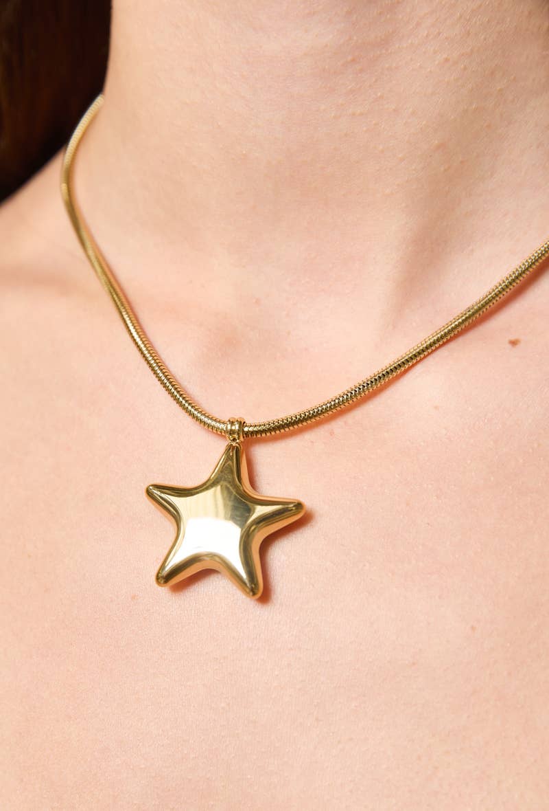 Collier étoile en acier inoxydable 224AQ39
