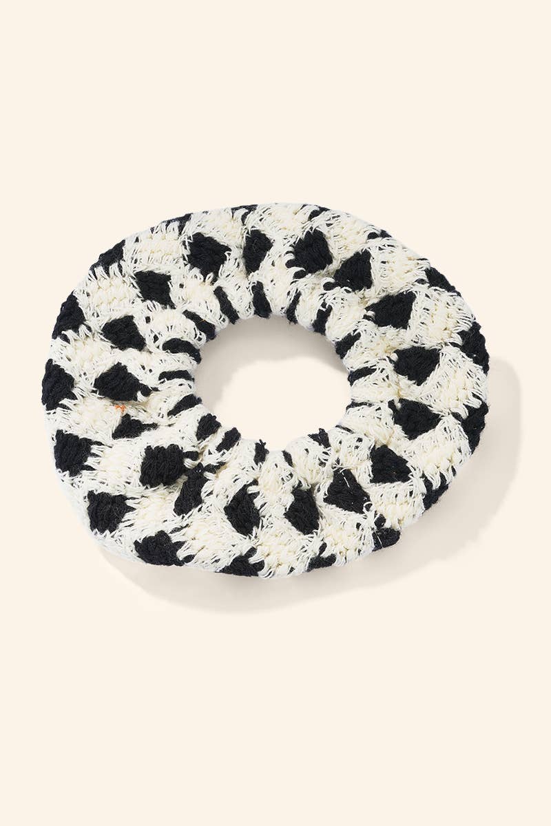 Chouchou élastique en crochet bicolore FQ318HS