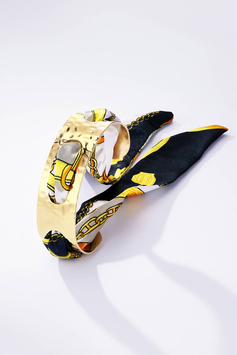 Stainless steel bangle bracelets with scarf 324JJ04