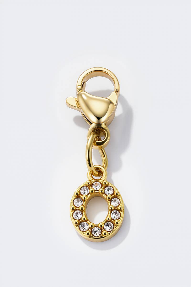 Charm breloque strassé CHARM-LETTRES-STRASS CHARM-LETTRES