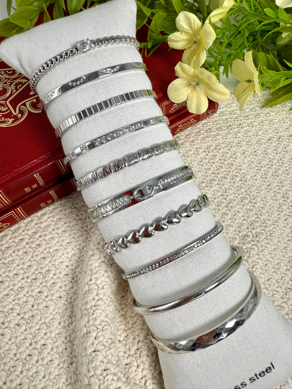 Set de 6 bracelets en acier inoxydable SET268