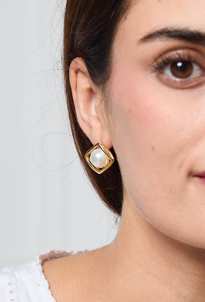 Boucles d'oreilles en acier inoxydable 124AQ323