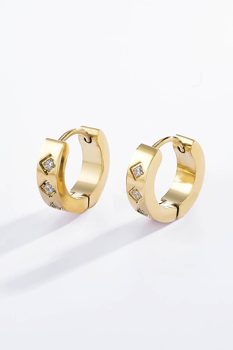 Boucles d'oreilles en acier inoxydable 124AQ249