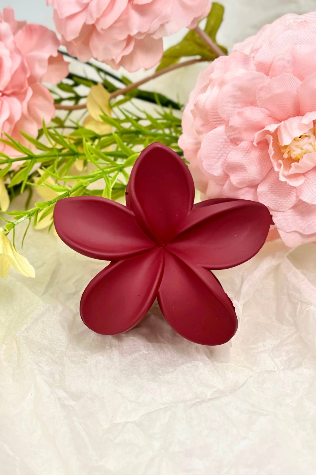 Matte flower hair claw YH52