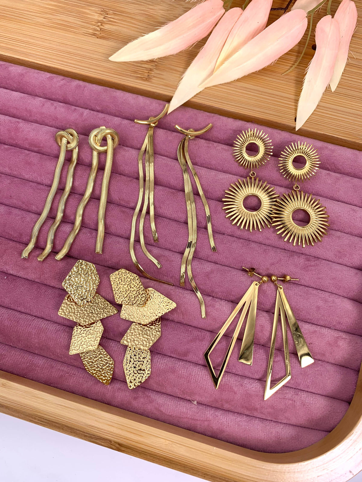 Set de boucles d'oreilles en acier inoxydable SET47