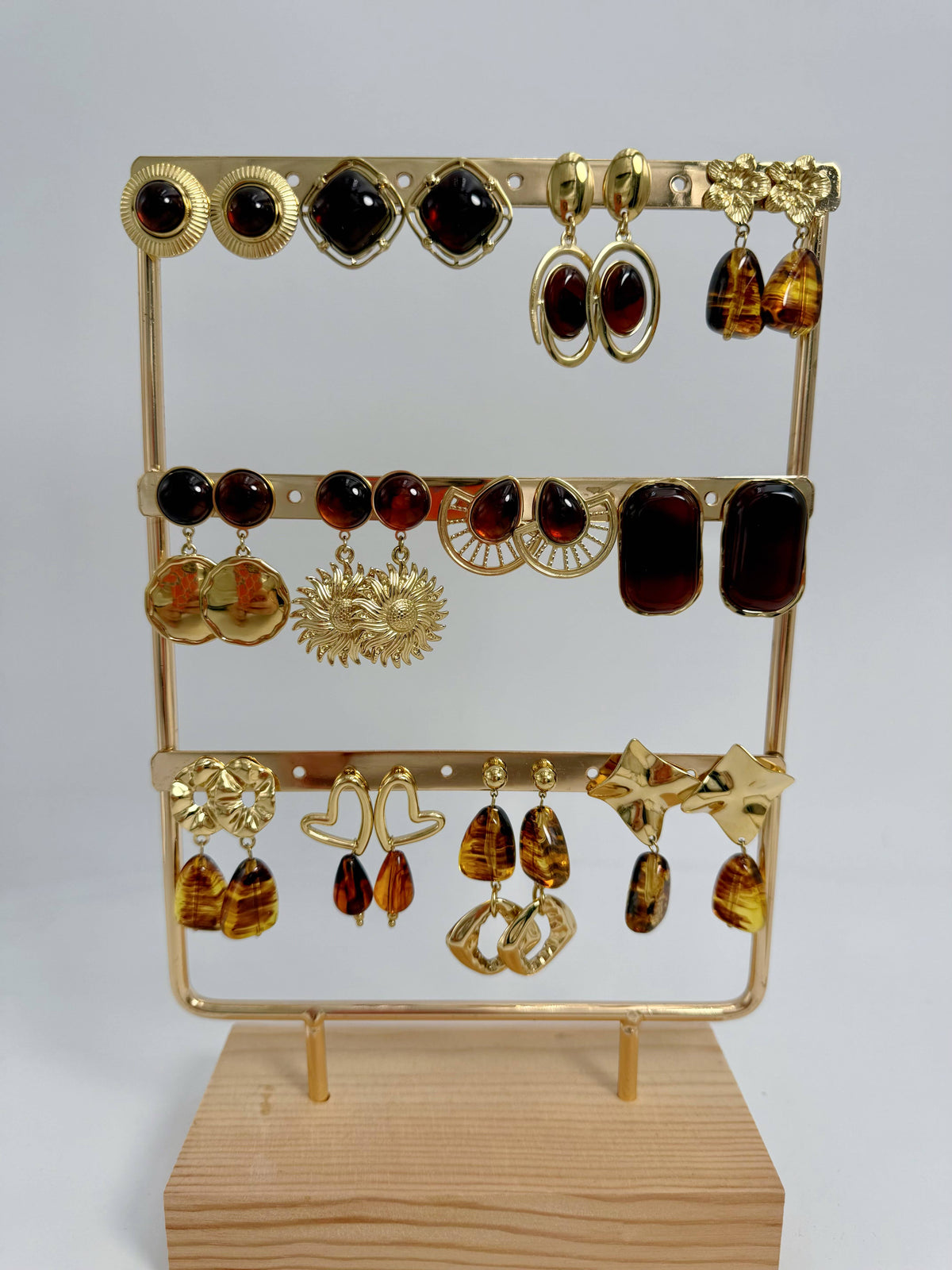 Set de 12 boucles d'oreilles en acier inoxydable SET247