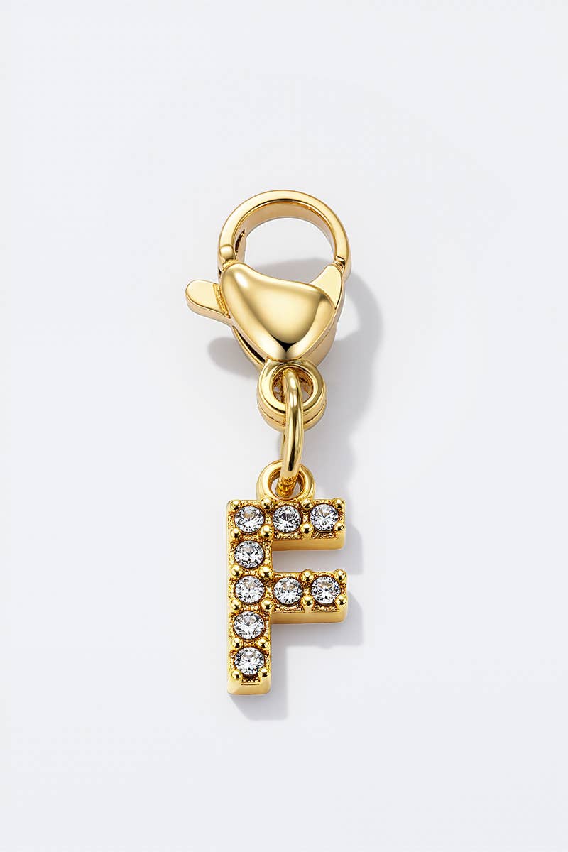 Charm breloque strassé CHARM-LETTRES-STRASS