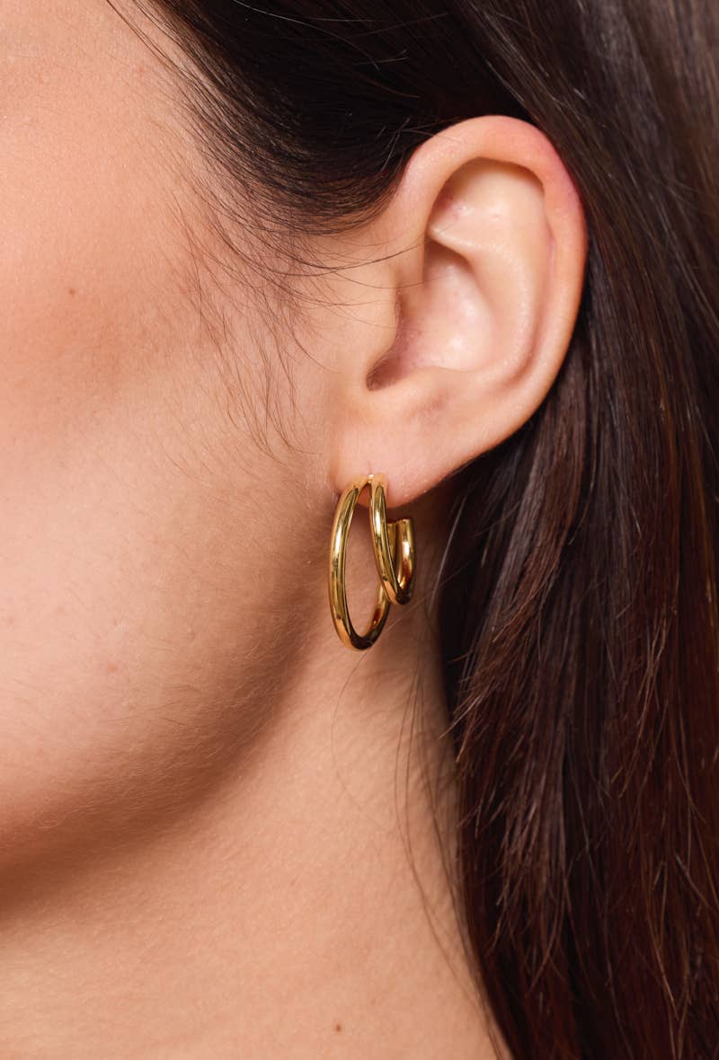 Stainless steel earrings 124AQ402