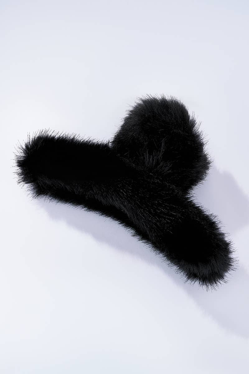 Pince à cheveux en fausse fourrure YH11