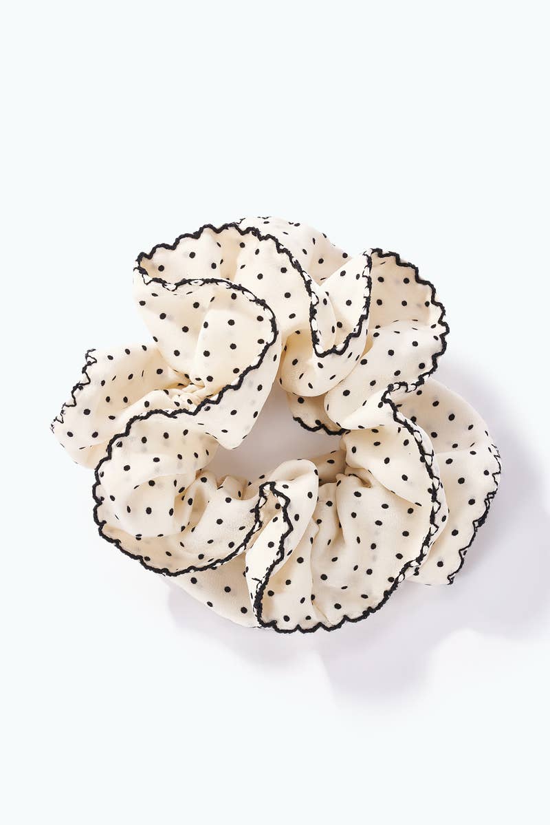 Polka dot frilled scrunchie FQ250XQ