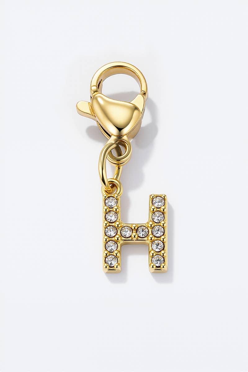 Charm breloque strassé CHARM-LETTRES-STRASS