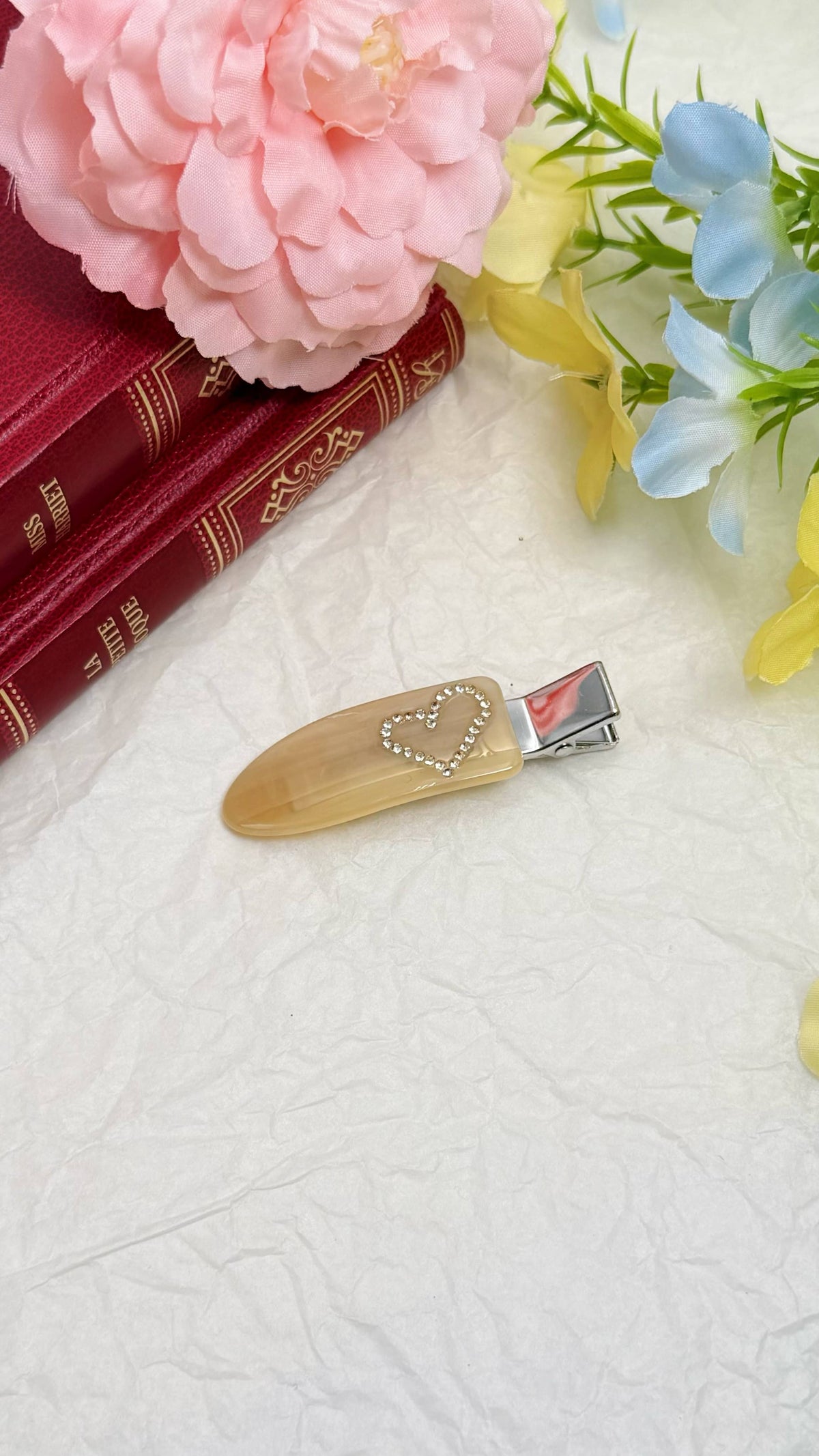 Barrettes à cheveux coeur 6x2cm BRT210WF
