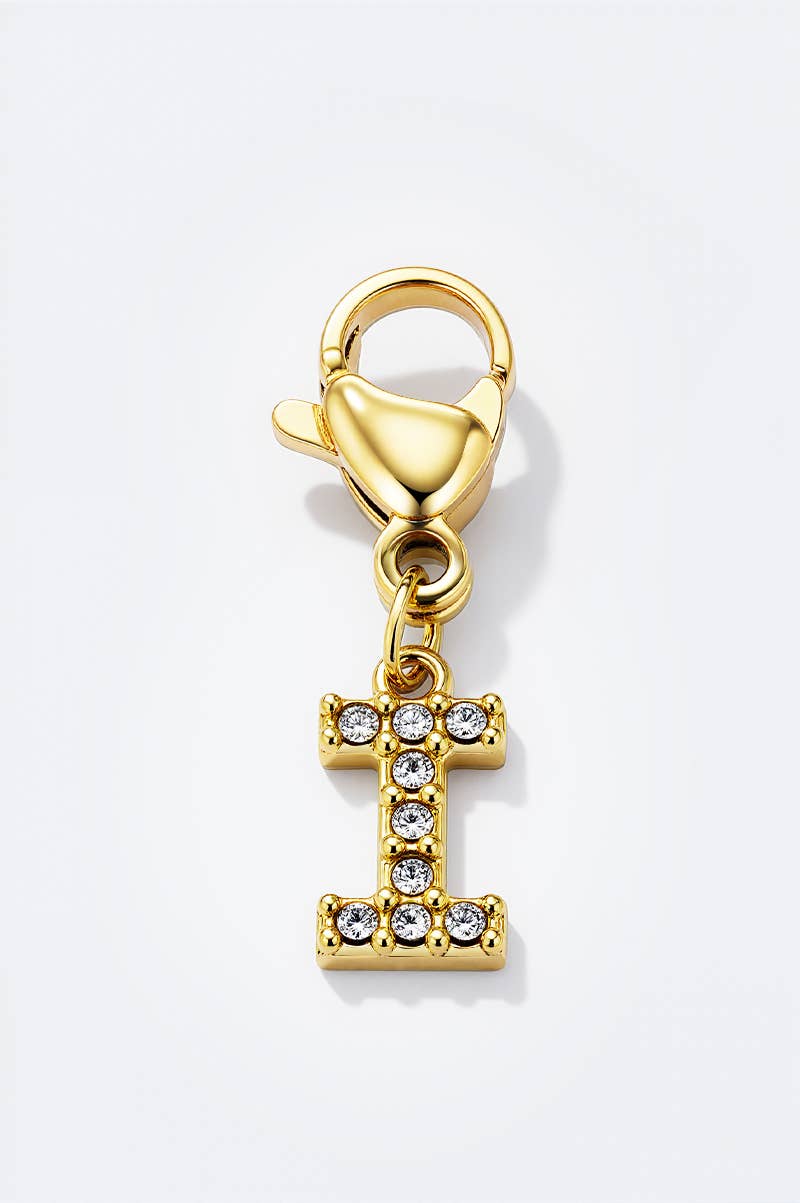 Charm breloque strassé CHARM-LETTRES-STRASS CHARM-LETTRES