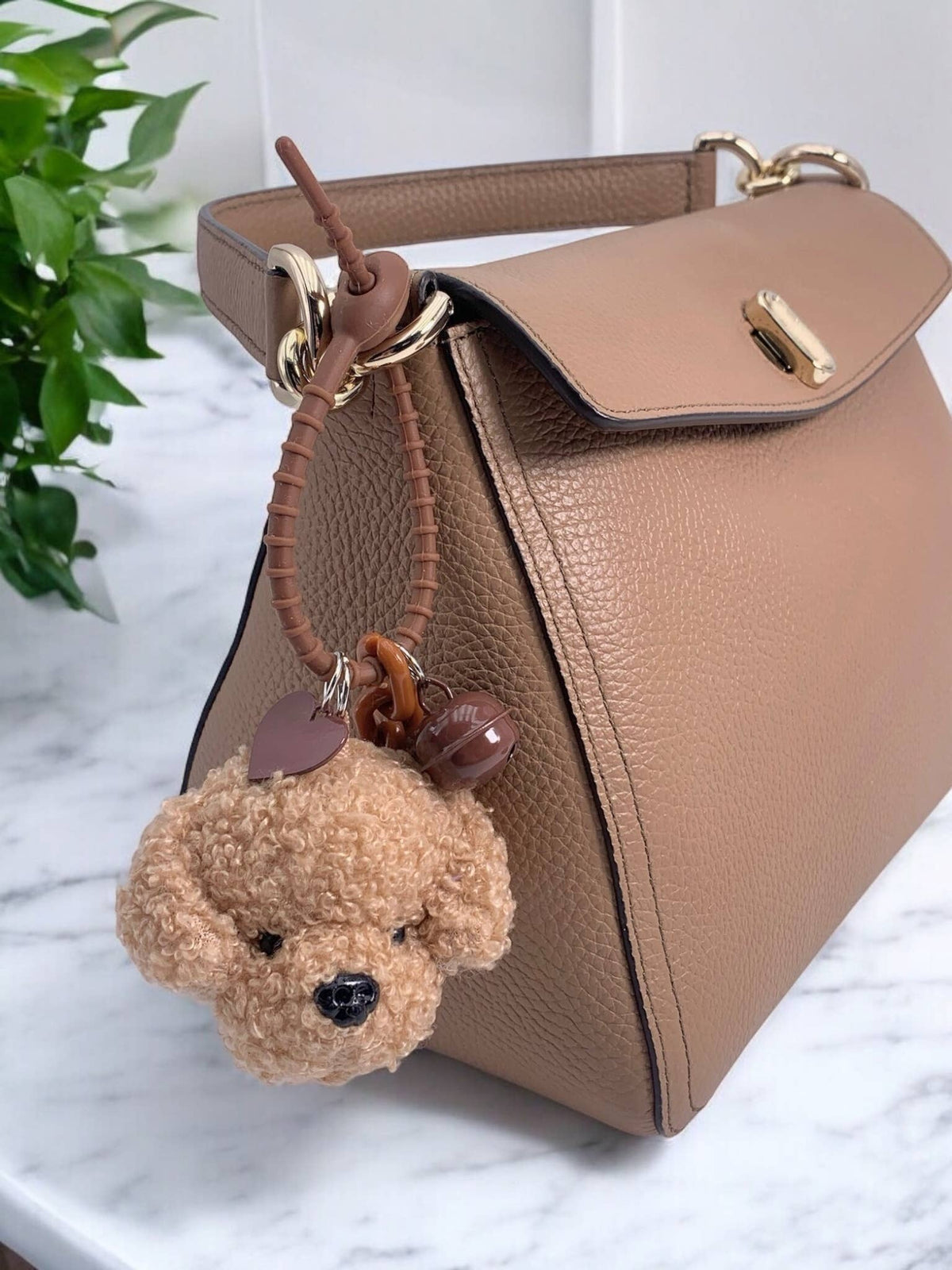 Grigri de sac et porte-clé chien avec clochette PC07
