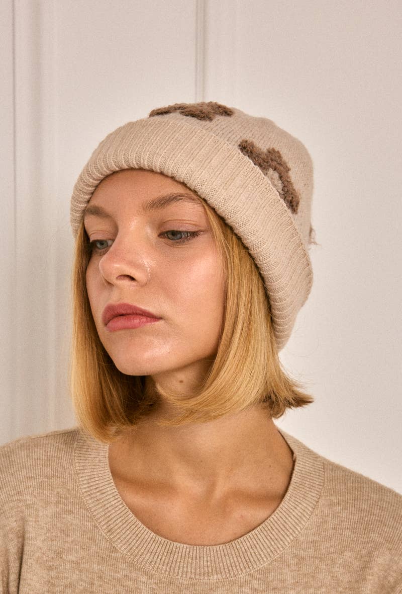 Floral wool beanie MJ206SD