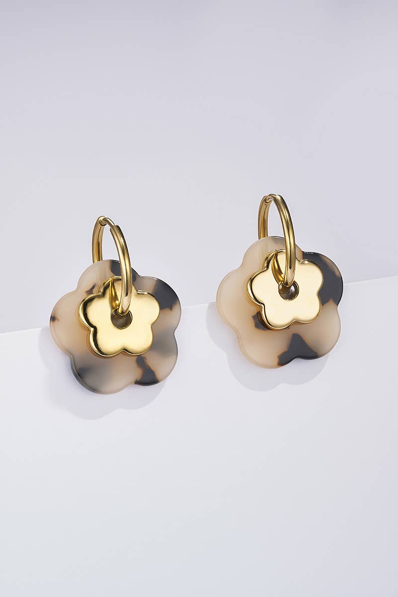 Boucles d'oreilles en acier inoxydable 124RX292