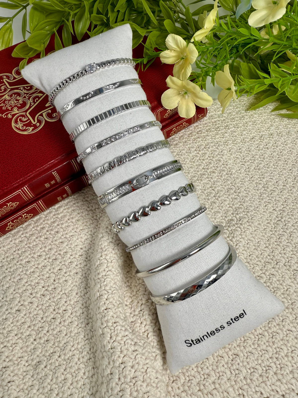 Set de 6 bracelets en acier inoxydable SET268