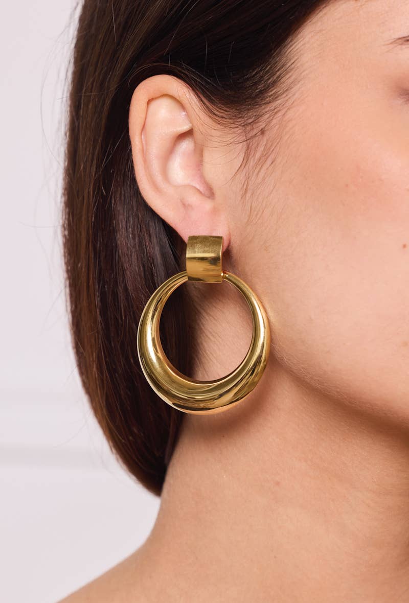 124AQ360 stainless steel earrings