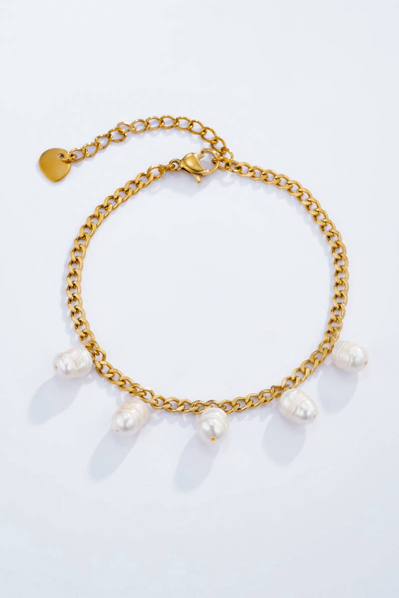 Bracelet avec perles en acier inoxydable 324RX03