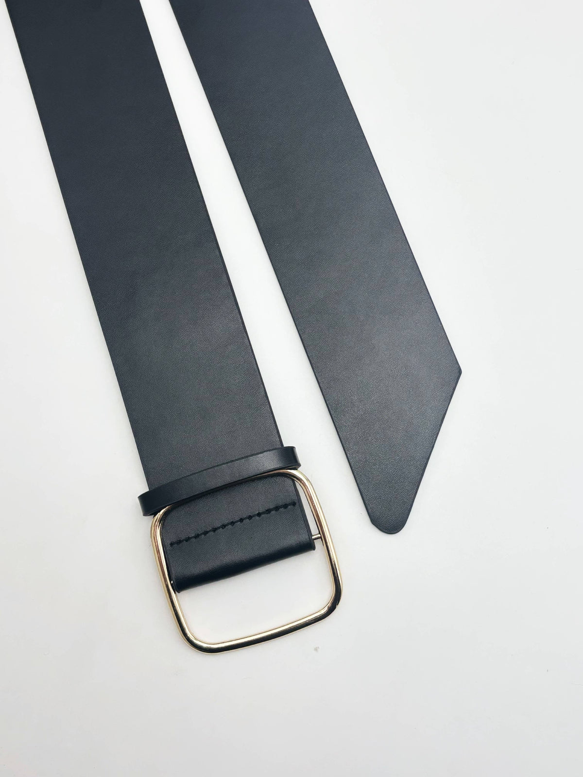 Wide faux leather belt CT31
