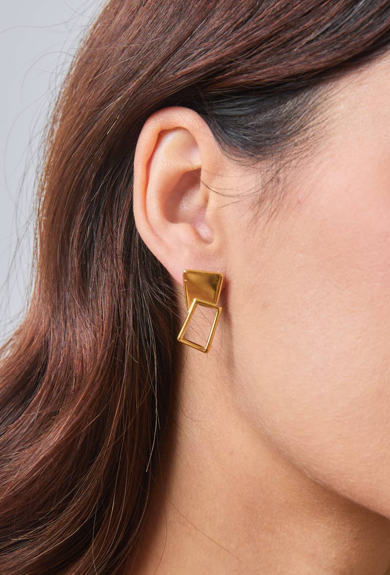 Boucles d'oreilles en acier inoxydable 124DY34