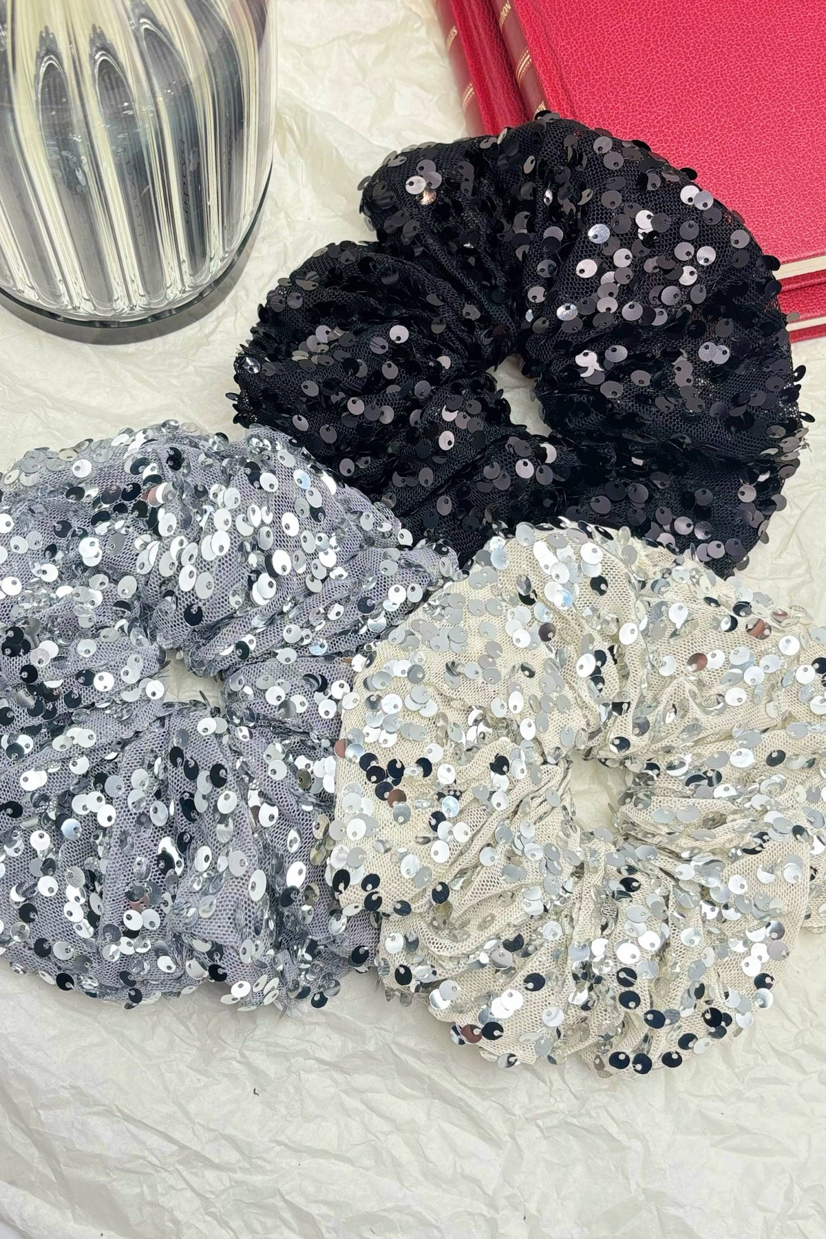 Sequin elastic scrunchie FQ93