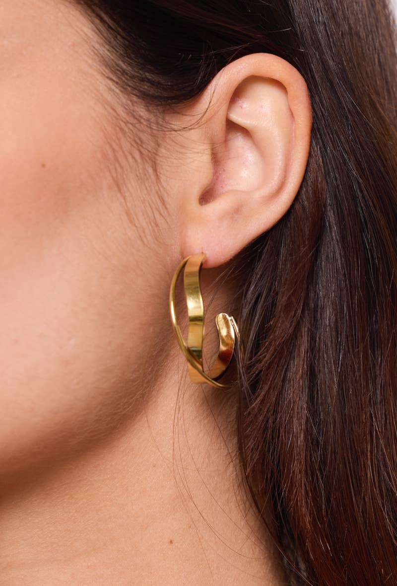 Stainless steel earrings 124AQ401