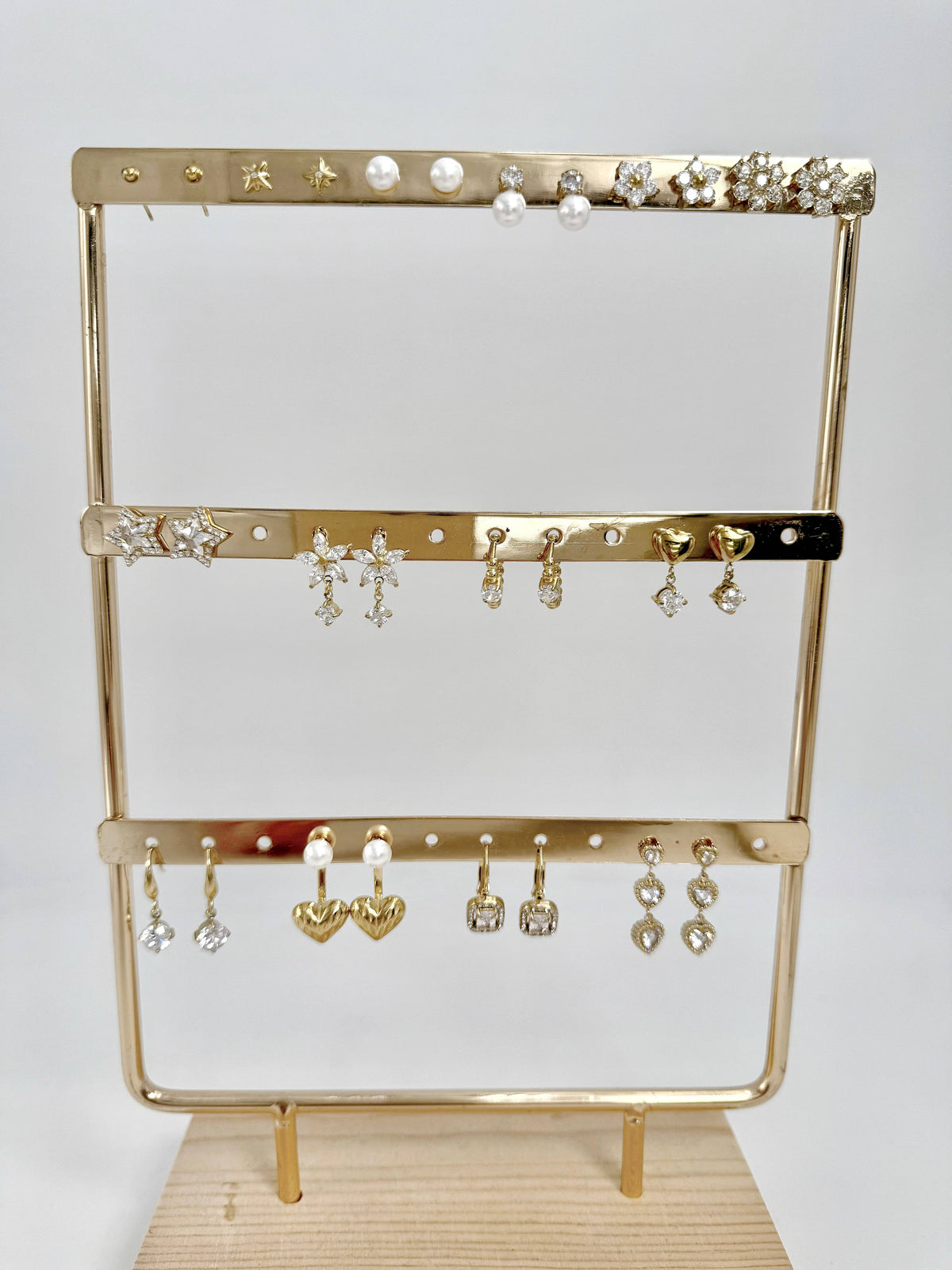 Set de 12 boucles d'oreilles en acier inoxydable SET248