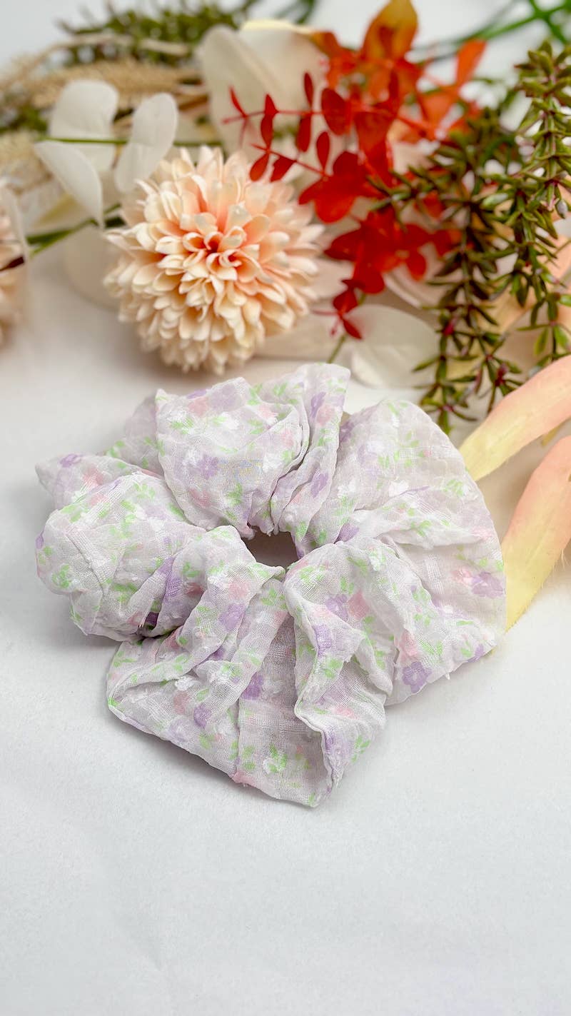 Floral scrunchie 15cm FQ59