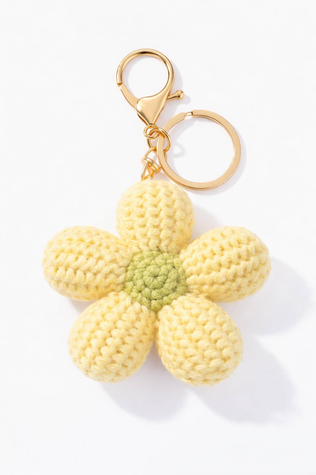 Grigri bag charm Crochet flower 8cm PC038HZ