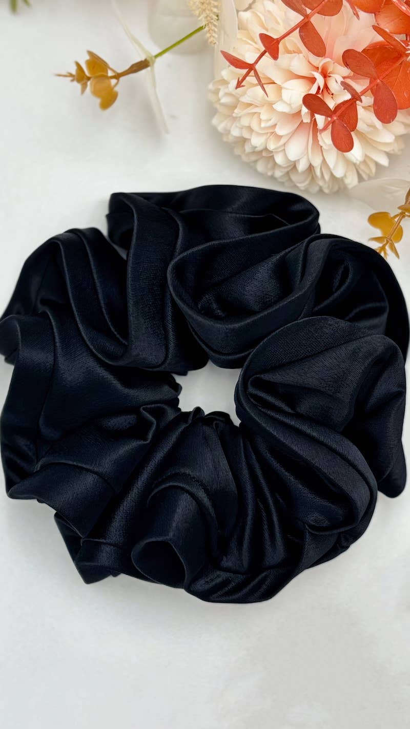 15cm satin ruffled scrunchie FQ52
