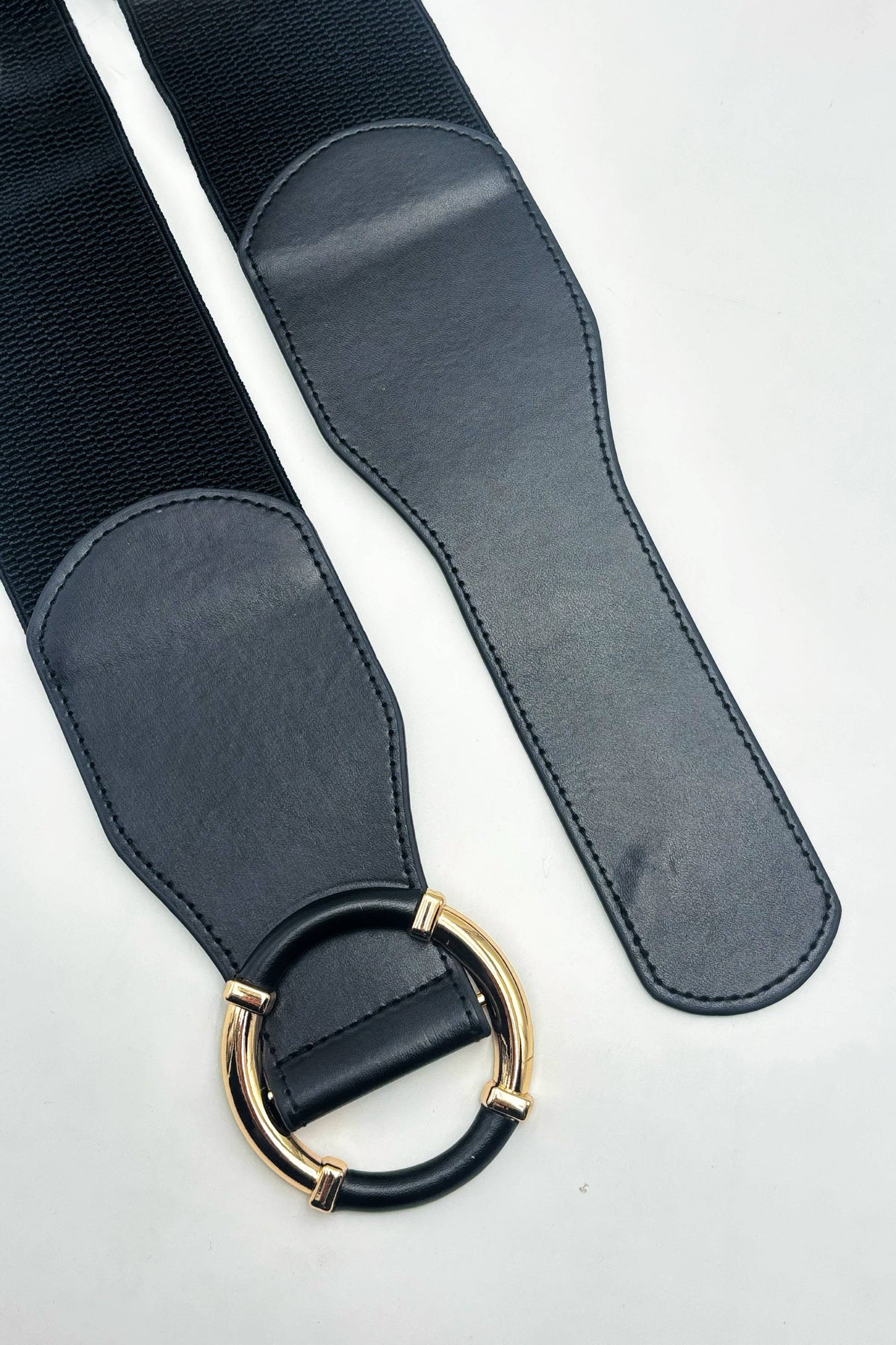 Wide faux leather belt CT38