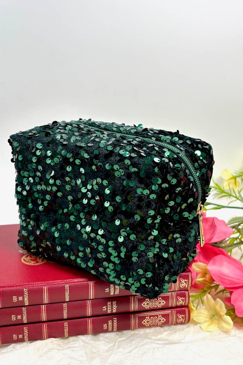 CY45 sequin makeup bag