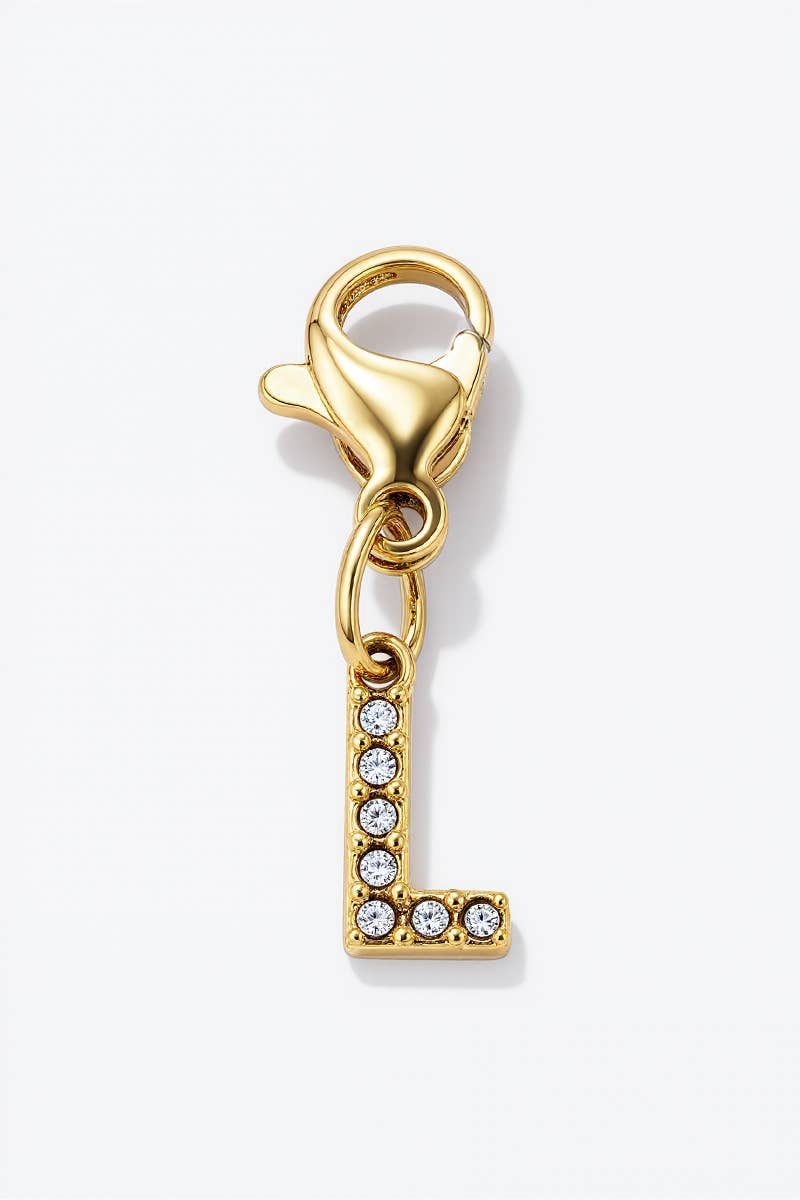 Charm breloque strassé CHARM-LETTRES-STRASS