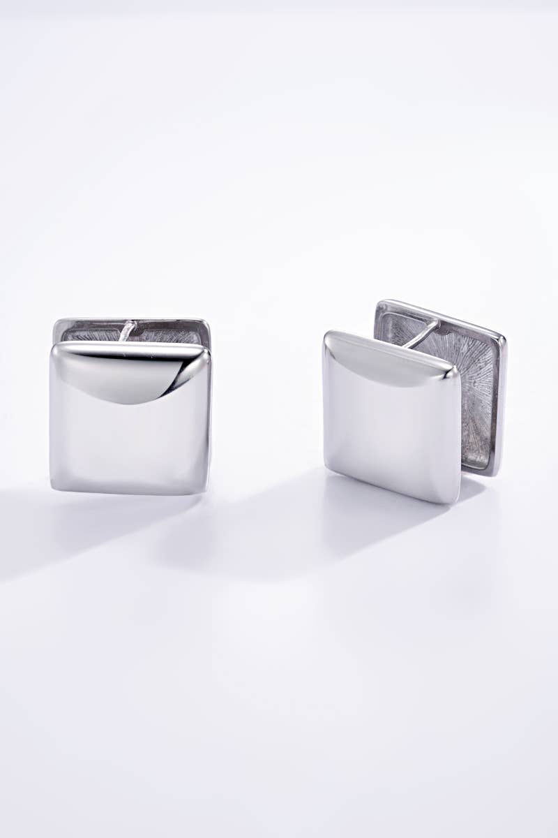 Boucles d'oreilles créoles carré en acier inoxydable 124RX32