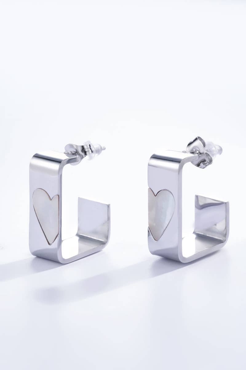 Boucles d'oreilles nacré et en acier inoxydable 124DY24K-1