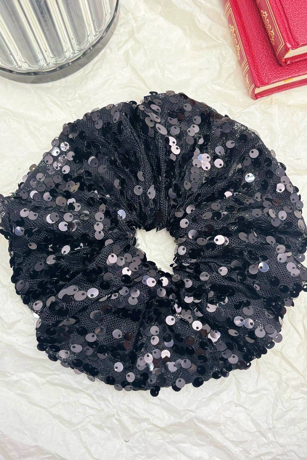 Sequin elastic scrunchie FQ93