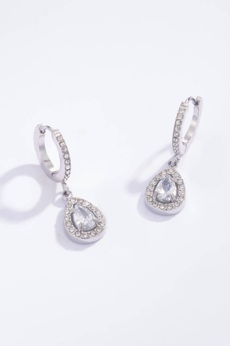 Boucles d'oreilles créoles strassées 124AQ48