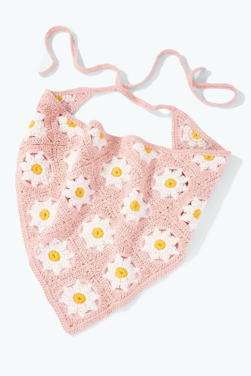 Crochet flower bandana ST331HS