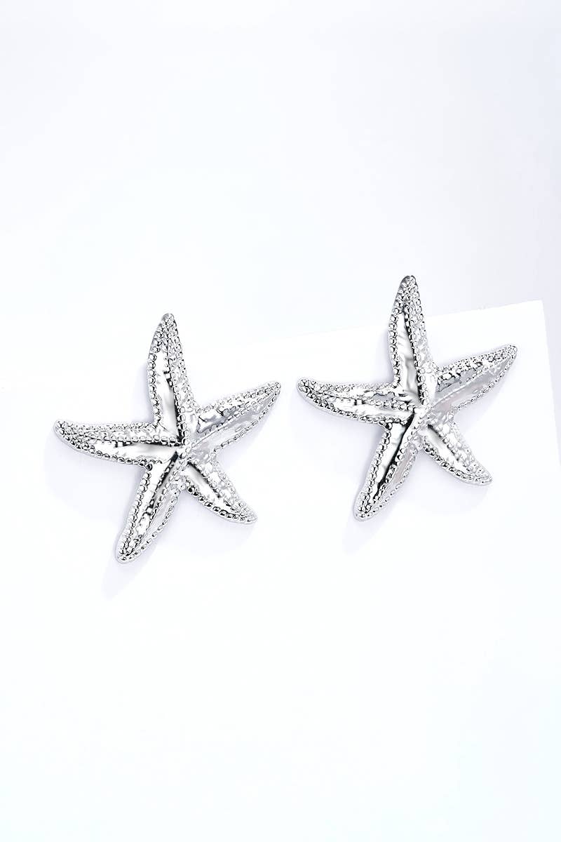 Stainless steel star earrings 124AQ387