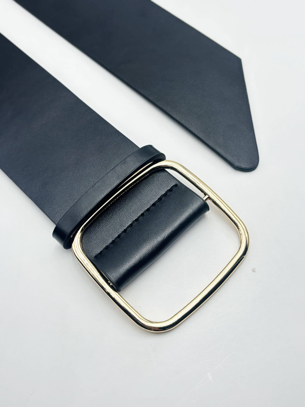 Wide faux leather belt CT31