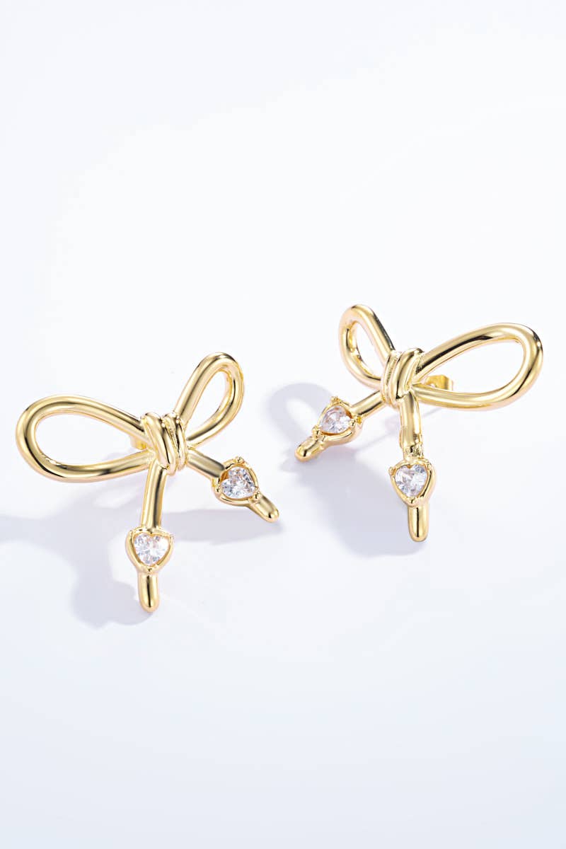 Boucles d'oreilles ruban avec strasses 124AQ202