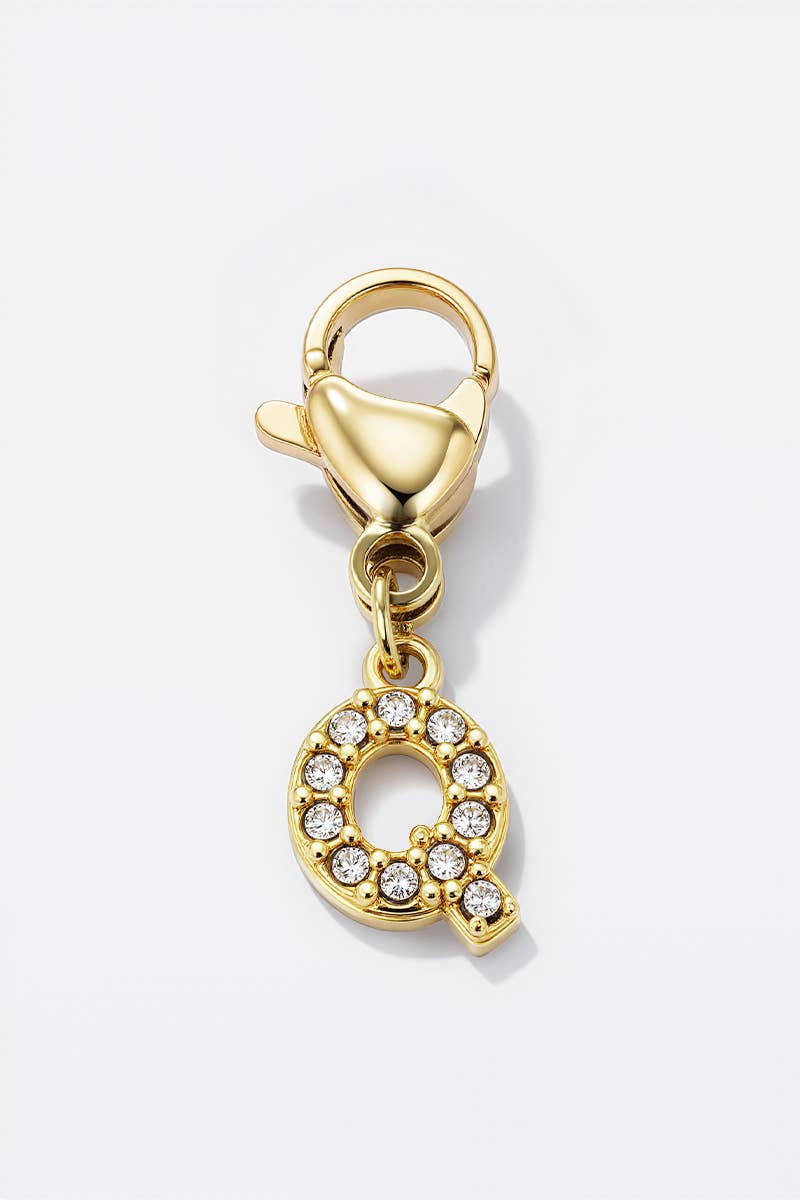Charm breloque strassé CHARM-LETTRES-STRASS