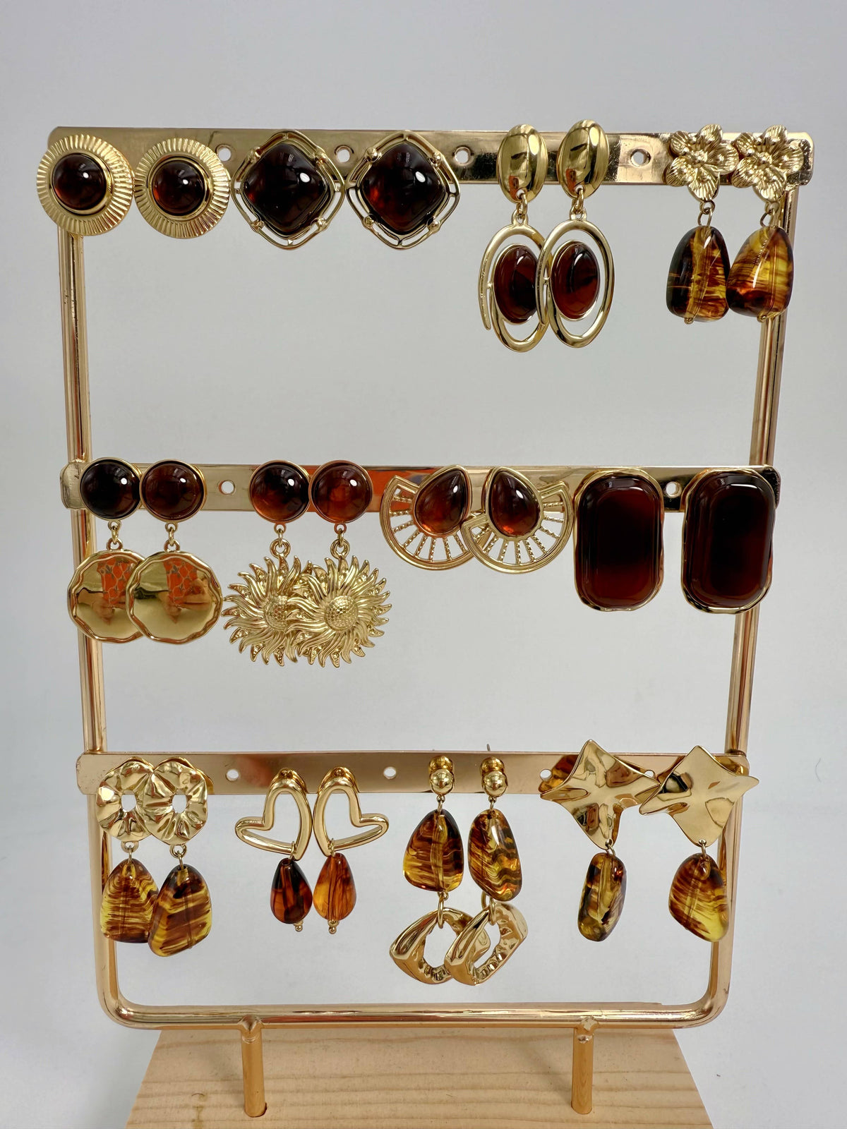 Set de 12 boucles d'oreilles en acier inoxydable SET247