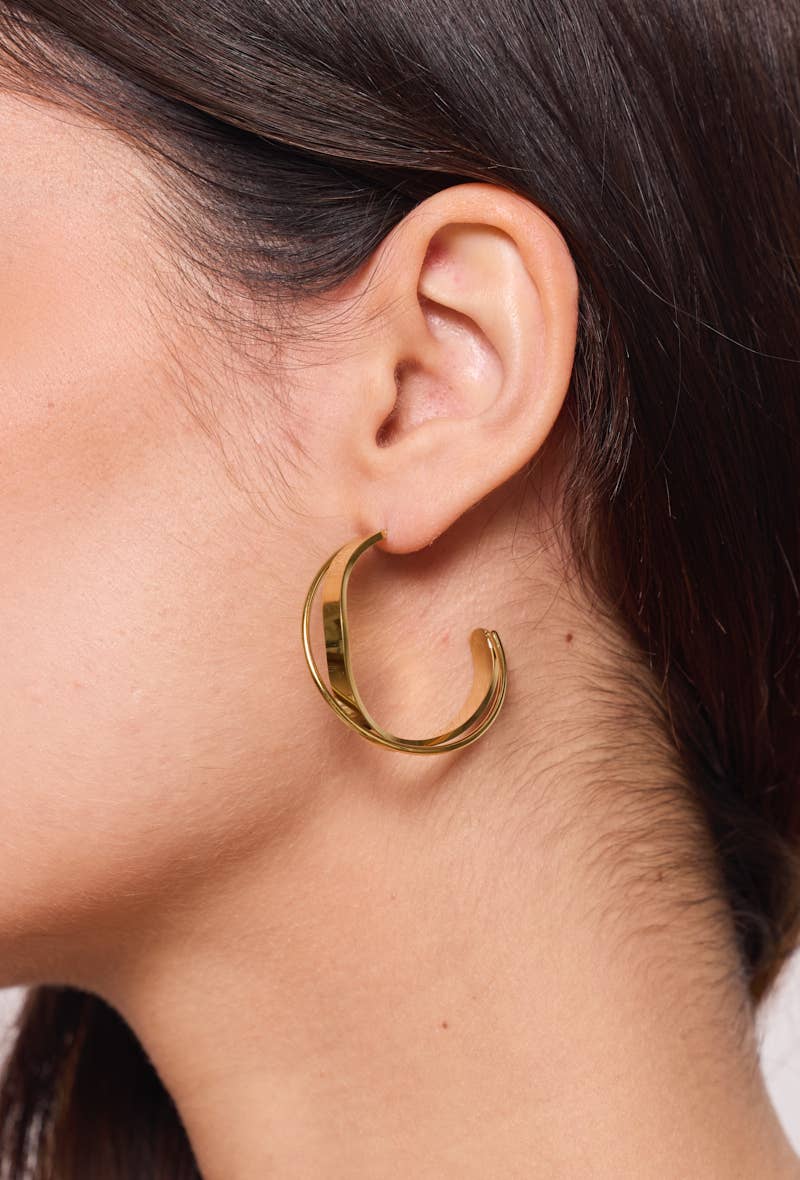 Stainless steel earrings 124AQ401