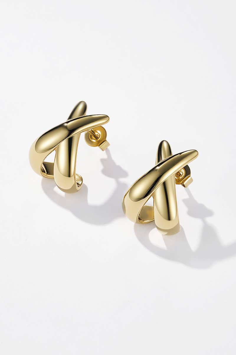 Boucles d'oreilles en acier inoxydable 124AQ348