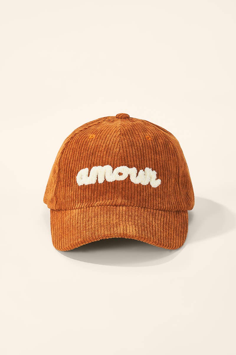 Casquette velours côtelé Amour MJ325HK - MJ330HK