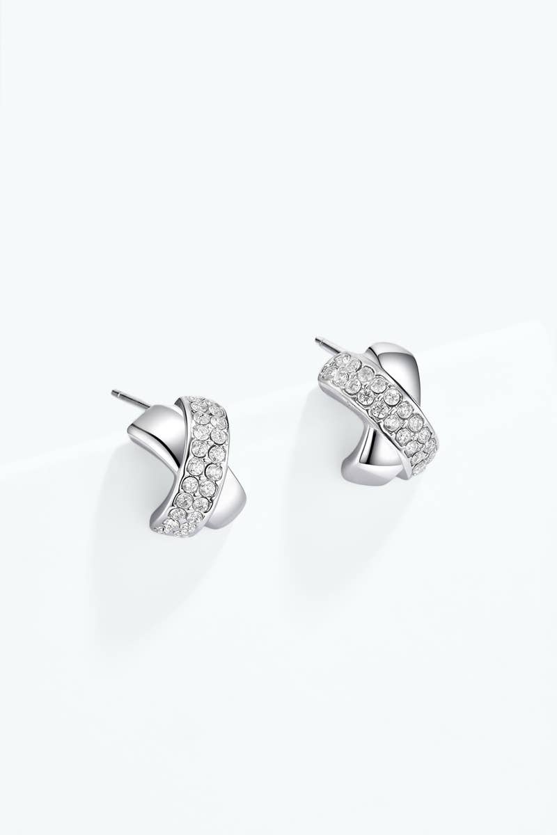 Stainless steel cross earrings 124AQ829